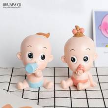 Figuritas en miniatura para regalo de Baby Shower, artesanía de resina creativa Diy, adornos de pastel encantadores, recuerdos de fiesta, 4 Uds. 2024 - compra barato