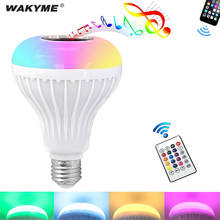 WAKYME E27 B22 LED Bulb 12W Smart Home Dimmable RGB Light Bulbs WiFi Bluetooth Speaker Playing Music Lamp with Remote Control 2024 - buy cheap