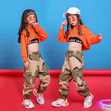 Children Hip Hop Clothing Sweatshirt Top Crop Running Casual Pants for Girl Kid Jazz Dance Costume Wear Ballroom Dancing Clothes 2024 - buy cheap
