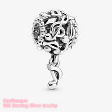 Spring 100% 925 Sterling Silver Openwork Music Notes Charm beads Fits Original Pandora bracelets Jewelry Making 2024 - buy cheap