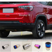 For Jeep Compass 2017 2018 2019 2020 Car Styling Cover Muffler End Stainless Steel Tail Pipe Dedicate Outlet Exhaust 1pcs 2024 - buy cheap