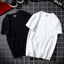 100% Cotton Men T-Shirt Pack Of 2 Solid Color Casual Short Sleeve T-shirt Mens High Quality Fashion Tee Shirt Summer Clothing 2024 - buy cheap