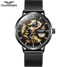 Guanqin Business Automatic Watch Men Mechanical Skeleton Movement Clock Luxury Top Brand Waterproof Wristwatch relogio masculino 2024 - buy cheap