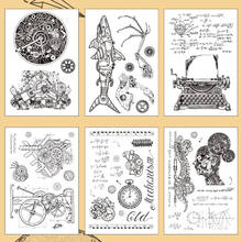 Mechanical series Clear Stamps Silicone for DIY Scrapbooking Card Transparent Stamps Making Photo Album Crafts Decor New Stamps 2024 - buy cheap