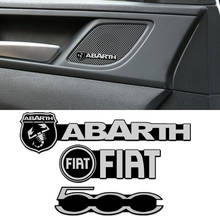 4pcs for Fiat Abarth 500 600 500c Aegea Doblo Panda Palio Tipo Punto Stilo Bravo Car Speaker Audio Badge Stickers Accessories 2024 - buy cheap