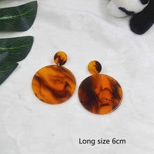 New Fashion Round Drop Dangle Earrings For Women Geometric Leopard Acrylic Acetic Acid Tortoise Shell Boho Bijoux Jewelry Gifts 2024 - buy cheap