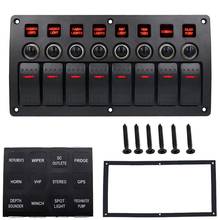 Boat Car Marine Rocker Switch Panel 8 Gang 3PIN & Circuit Breaker Overload Protection Waterproof LED Switch Panel DC12/24V ON-OF 2024 - buy cheap