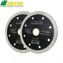 SHDIATOOL 2pcs 105mm or 115mm Hot pressed Thin Continue Rim Diamond Blades Diamond Cutting Discs Ceramic Tile Chip-free 2024 - buy cheap