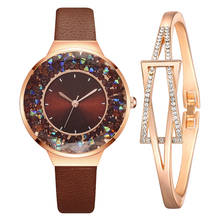 Новые модные часы для женщин, роскошные женские кварцевые часы, наручные часы с кожаным ремешком, розовые часы, женские часы 2024 - купить недорого
