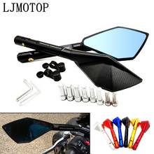 Motorcycle Mirror Aluminum Motorbike Handlebar Rearview Mirrors Blue For Yamaha YZ125 yz 80 85 125 125f 450f TX125 Adventure 2024 - buy cheap