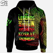 PLstar-Sudadera con capucha y cremallera para hombre y mujer, ropa de calle Unisex con estampado de flores tropicales polinesianas, hibisco, Harajuku, estampado Tribal Kosrae, Hoodies-b14 2024 - compra barato