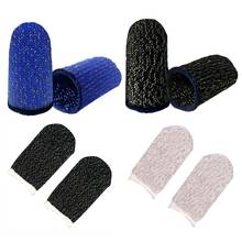 1Pair Sweat-Proof Knitted Fabric Finger Cover Game Touch Screen Finger Sleeves 2024 - buy cheap