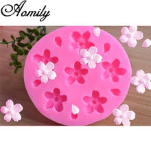 Amoliy 11 Holes Cherry Blossoms Flowers Fondant Silicone Mold DIY Chocolate Baking Cake Decoration Accessories Clay Plaster Mold 2024 - buy cheap