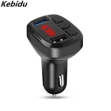 Kebidu transmissor automotivo, bluetooth 5.0, fm, sem fio, de mãos livres, mp3 player, carregador usb duplo de carga rápida 12651 2024 - compre barato