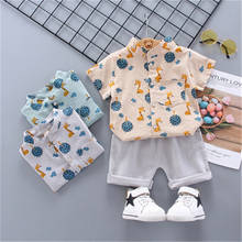 2pcs Newborn Baby Boy Clothes Set Summer Leaf Print Cotton Short Sleeve T-shirt Shorts Pants Infant 6m-3y Clothing Toddler Sets 2024 - buy cheap