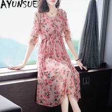 Summer Dress Women Real Silk Women Party Dress Elegant Midi Dress Women Clothes Ladies Dresses Robe Femme 68976 YY2979 2024 - buy cheap