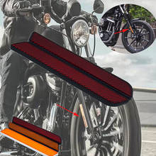 Fatboy-refletor de segurança para motocicleta, 136x21mm, perna inferior, deslizante, aviso de segurança, para harley dyna softail sportster 883, 1200 2024 - compre barato