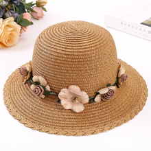 Шляпа женская Соломенная, элегантная Панама от солнца, с цветочным принтом 2024 - купить недорого