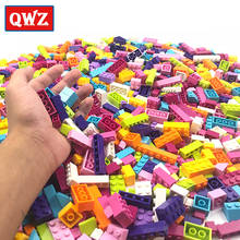 QWZ 250-1000 шт., строительные блоки, город, DIY, творческие кирпичи, объемные модели, фигурки, развивающие, детские игрушки, совместимые со всеми брендами 2024 - купить недорого