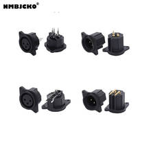 High quality A283284 MODEL 200pcs/lot XLR 3P Female male PC Chassis Panel Mount Socket xlr female male connector with plastic 2024 - buy cheap