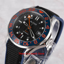 Мужские автоматические механические часы Bliger 41 мм GMT Move, роскошные светящиеся водонепроницаемые наручные часы с календарем и сапфировым стеклом 2024 - купить недорого