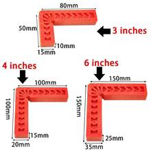 Esquinas de posición de 90 grados, ángulo cuadrado de sujeción de plástico, herramienta de carpintería, abrazadera P4S6, 3/4/6 pulgadas 2024 - compra barato