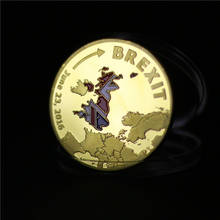 The 2016 Brexit badge England exit the European 24K real gold plated Coin 40 x 3 mm decoration coins 2024 - buy cheap