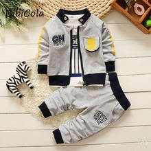 BibiCola New arrival autumn spring baby boys clothing sets lattice tops + pants sport suit for infant boy tracksuits 2pcs 2024 - buy cheap