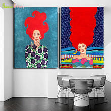 Fashion Princess Woman Vintage Red Hair Girl Wall Art Canvas Painting Nordic Poster Wall Pictures For Living Room Decor Unframed 2024 - buy cheap