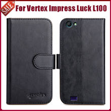 Hot! Vertex Impress Luck L100 Case 5" 6 Colors Flip Soft Leather Phone Wallet Cover Special Business Bag Card Slots 2024 - buy cheap