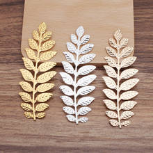 10 Pieces/Lot 32*89MM Metal Leaf Ornament DIY Jewelry Accessories 2024 - buy cheap