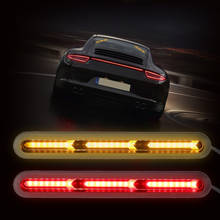 Turn Signal Light Tail Brake Signal Lamp Driving Lamps Amber Flow LED Trunk Strip Light Car Rear Windscreen Light Red 1 Pair 2024 - buy cheap