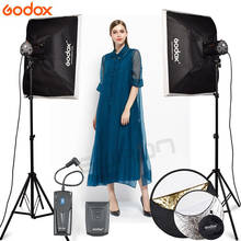 Godox-luz de estúdio fotográfica, 2x160ws, 160di, vídeo, flash estroboscópico, com softbox 160di, kit de lâmpada led, com gatilho de flash 2024 - compre barato