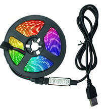 Светодиодные ленты светильник USB кабель SMD 2835 м, 1 м, 2 м, 3 м, 4 м, 5 м Гибкие светодиодные лампы Диод 3 ключа Управление DC5V стол Экран ТВ фон светильник Инж 2024 - купить недорого