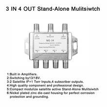 Kebidu-multicomutador de satélite ms34ez, 3x4, interruptor de cascata de tv lnb fta, 3 em 4 saídas de boa qualidade 2024 - compre barato