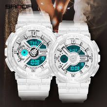 Часы наручные Sanda мужские спортивные, брендовые многофункциональные водонепроницаемые светодиодные цифровые в стиле G, 2021 2024 - купить недорого