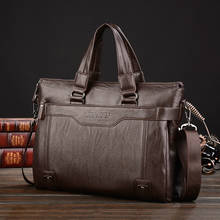 2022 New Men Briefcase High Quality Fashion men's bag PU Leather Men Bags Business Brand Male Briefcases Handbags laptop bag 2024 - buy cheap