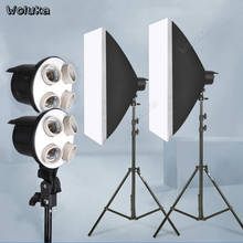 Softbox con cabezal de lámpara 2 X cuatro, conjunto de soporte de luz para fotografía, producto de estudio fotográfico, equipo de fotografía, luz de relleno CD50 T10 2024 - compra barato