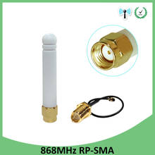 Antena de 868 MHz y 915 MHz, conector de RP-SMA 3dbi, GSM, 915 MHz, 868 MHz, antena IOT + Cable Pigtail SMA macho/u.FL de 21cm 2024 - compra barato