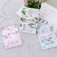30Page Korea Stationery Items Creative Memo Pad Message Sticker Flamingo Series Sticky Notes Tabs Kawaii School Office Supplies 2024 - buy cheap