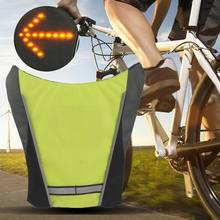 Luz de señal inalámbrica LED para ciclismo, chaleco impermeable de nailon, transpirable, diseño reflectante, Jersey de seguridad, paño recargable por USB, XA141Q 2024 - compra barato