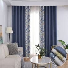 Modern Printing Splice Blackout Curtain Finished Drapes For Bedroom Living Room Custom Linen Windows Curtains 2024 - buy cheap