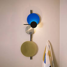 Nordic quarto lâmpada de cabeceira lâmpada de parede simples e moderno corredor hotel fundo dourado criativo lâmpada led 2024 - compre barato