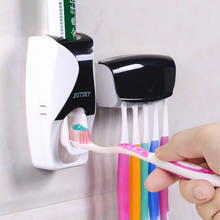 Dispensador automático de pasta de dentes, cremalheira de armazenamento à prova de poeira para parede, espremedor de banheiro 2024 - compre barato