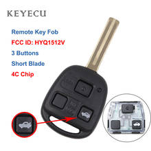 Keyecu Car Remote Key 3 Buttons 4C Chip with Short Blade for Lexus ES300 GS300 GS400 GS430 IS300 LS400 - HYQ1512V 2024 - buy cheap