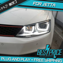 AKD Cars Styling Headlight For VW Jetta 2012-2017 MK6 Headlights LED Running lights Bi-Xenon Beam Fog lights angel eyes Auto 2024 - buy cheap