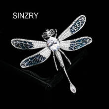 SINZRY-broches de libélula con dibujo de zirconia cúbica, broche con personalidad, accesorio de joyería para traje creativo para mujer 2024 - compra barato