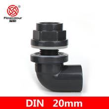 Flowcolour 20mm UPVC Elbow Bulkhead Garden Irrigation Water Pipe Connector Aquarium Adapter Pipe Adapter 2024 - buy cheap