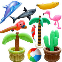 Cubo de hielo inflable de árbol de coco, Palmera para delfín, loro, tiburón, fiesta, evento, accesorios, Cactus inflable 2024 - compra barato