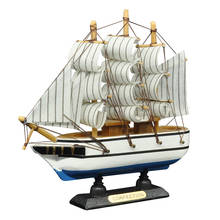 Luckk nova versão de madeira montagem branco barcos à vela para decoração de casa lembranças barco barco vela modelo barcos brinquedos presentes kinderen 2024 - compre barato